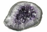 Purple Amethyst Geode With Polished Face - Uruguay #153438-2